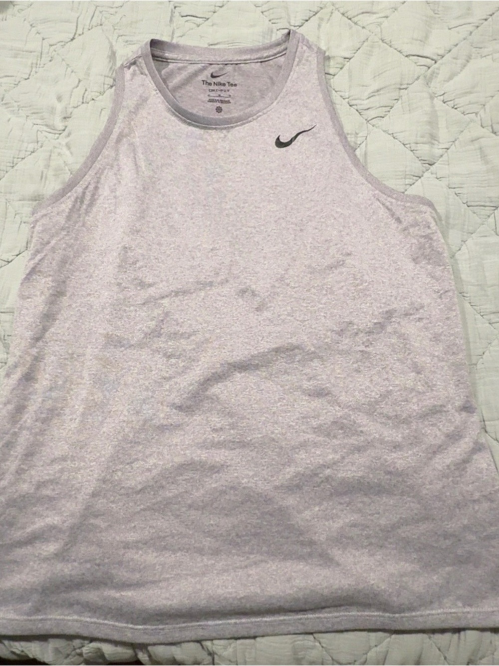 Nike Men’s Light Gray Swim Rash Guard Tank